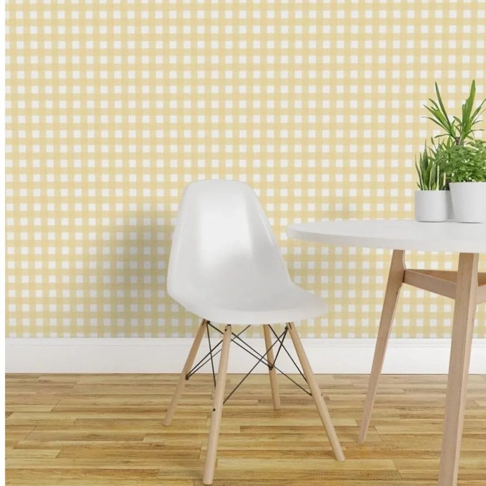 Spoonflower Removable Wallpaper 6ft x 2ft - Light Yellow